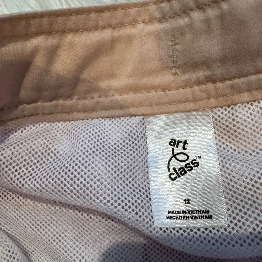Art Class Boys Swim Trunks Size 12 Pink Colorblock UPF 50 NWT‎